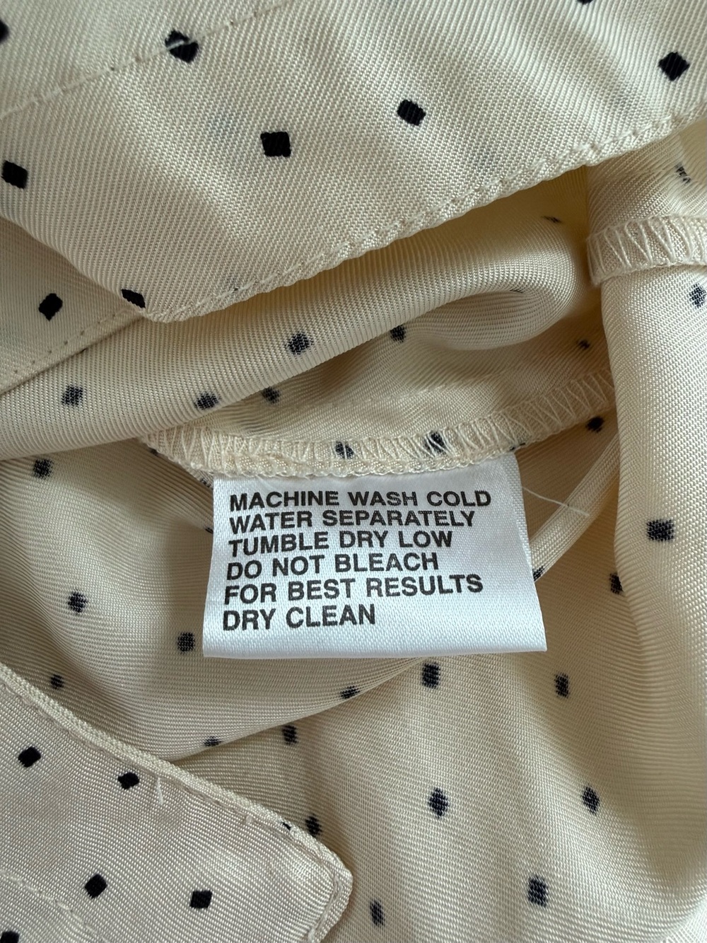 Vintage Jamie Sadock 100% Silk Geometric Polka Dot Button Up Blouse Small - Picture 4 of 9